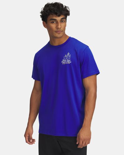 تيشيرت بأكمام قصيرة وقصة كبيرة بتصميم رسومي للرجال من اندر ارمور