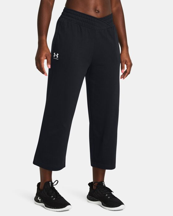 Women's UA Rival Terry Wide Leg Crop Pants image number 0