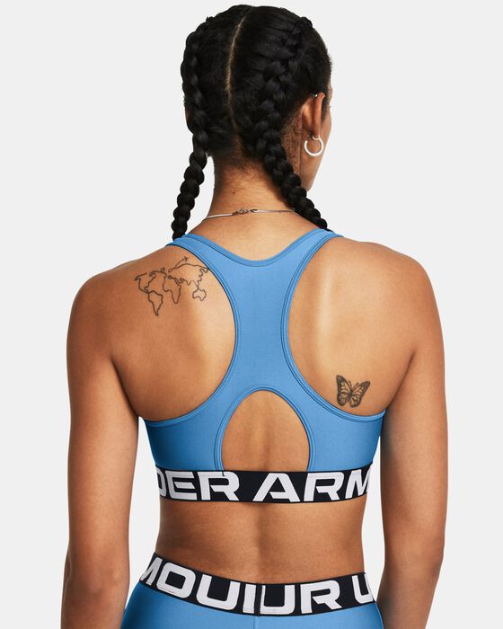 Women's HeatGear® Armour Mid Branded Sports Bra image number 1