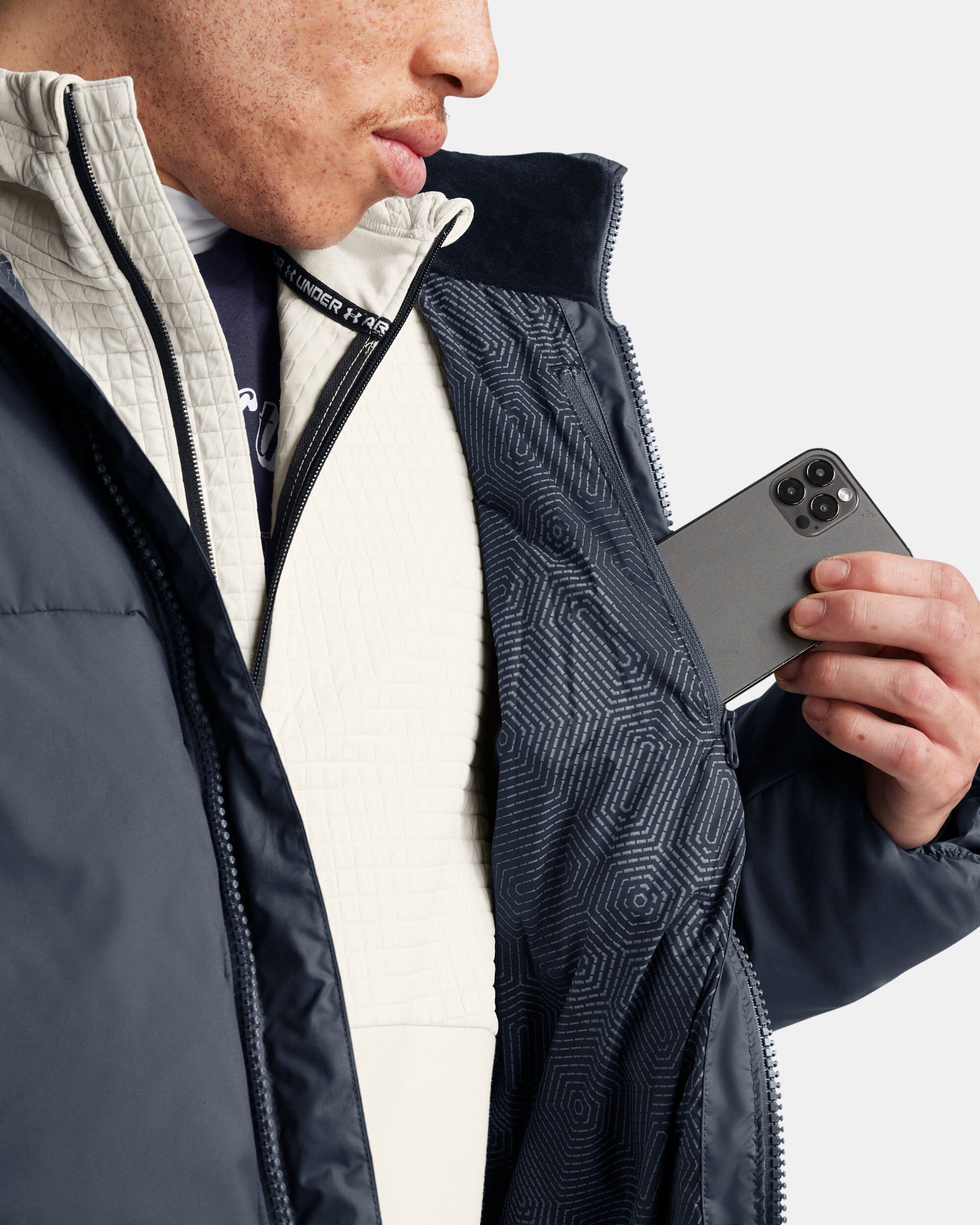 Multi logo down puffer jacket shop