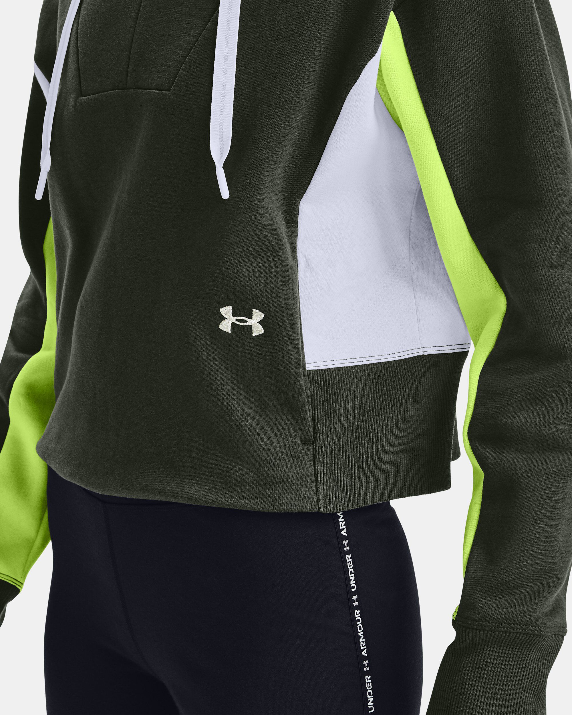 Lime green under armour hoodie women's store