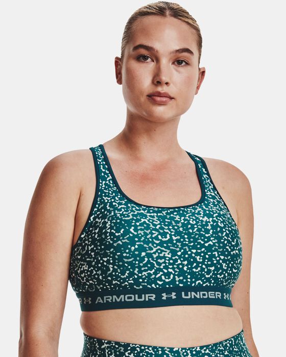 Women's Armour® Mid Crossback Printed Sports Bra image number 4