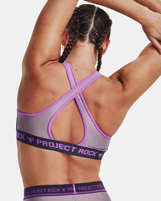 Women's Project Rock Crossback Disrupt Sports Bra image number 4