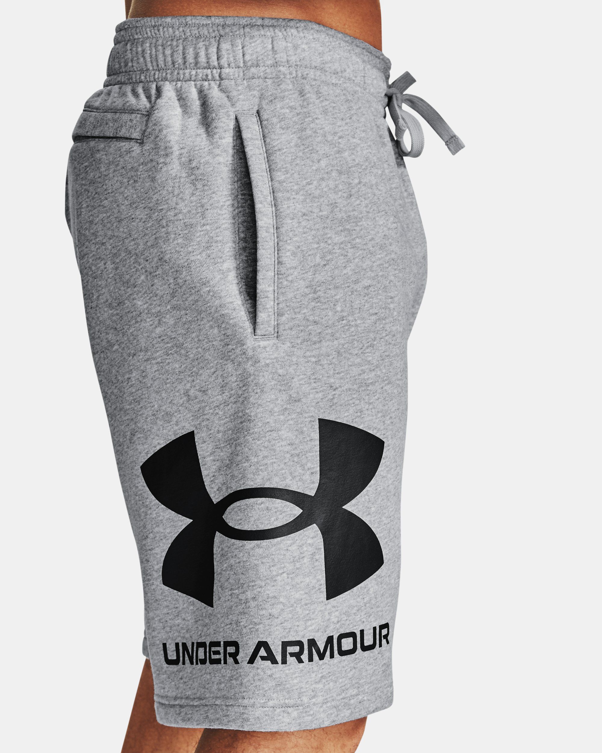 Shop Under Armour UA Rival Fleece Big Logo Men's Shorts Grey in