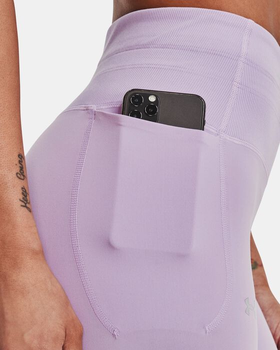 Women's UA Meridian Rib Waistband Ankle Leggings image number 3