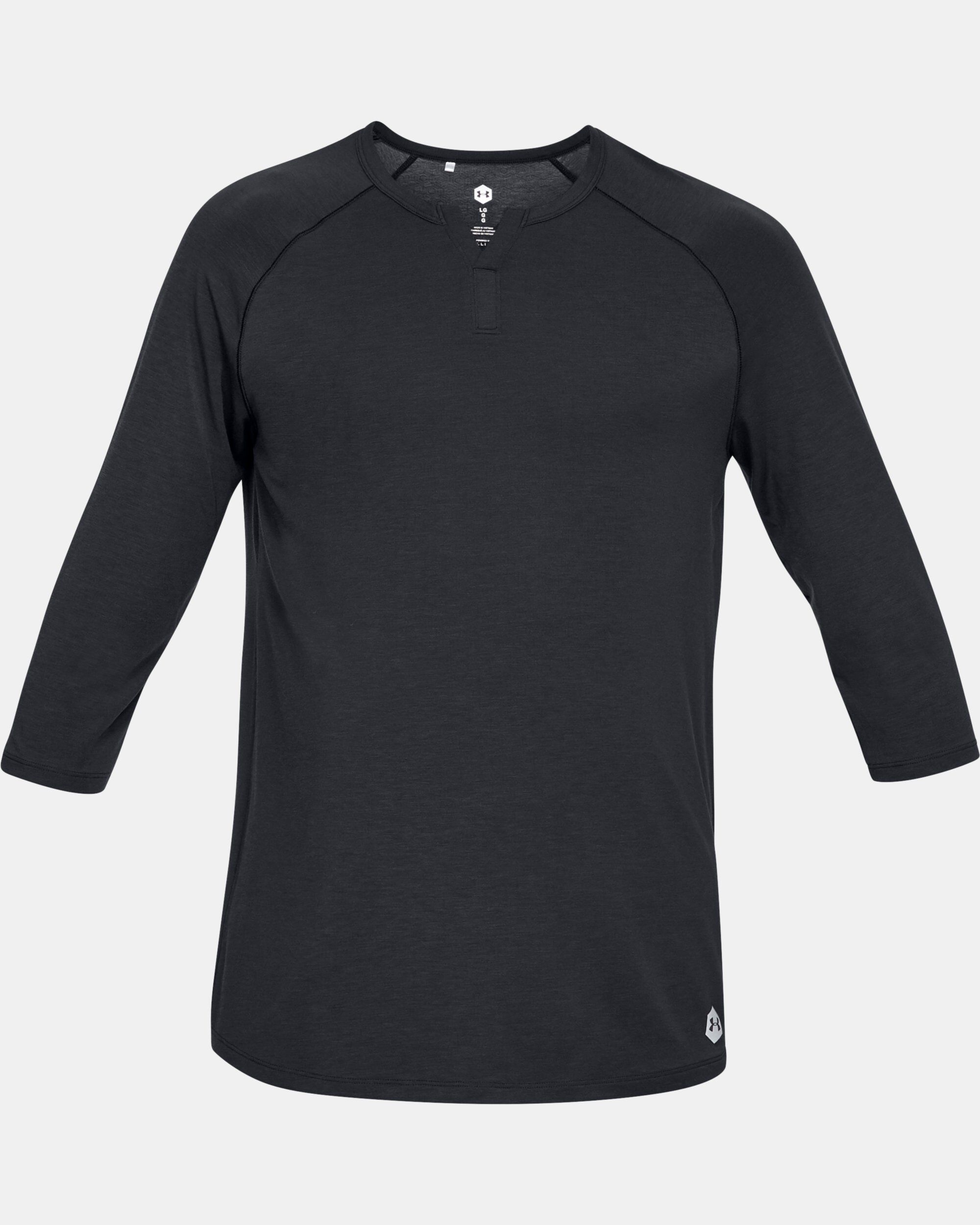Buy Men s UA RECOVER Sleepwear Henley Black in Dubai UAE Under Armour