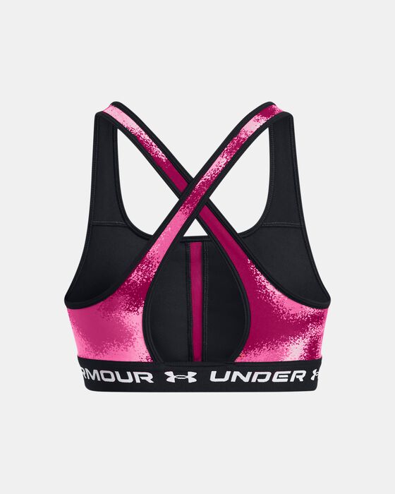 Women's Armour® Mid Crossback Printed Sports Bra image number 1