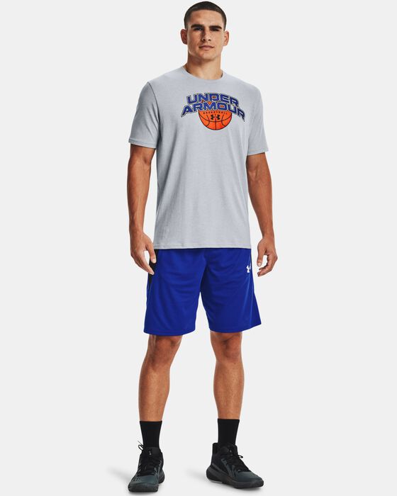 Men's UA Basketball Branded Wordmark Short Sleeve image number 2