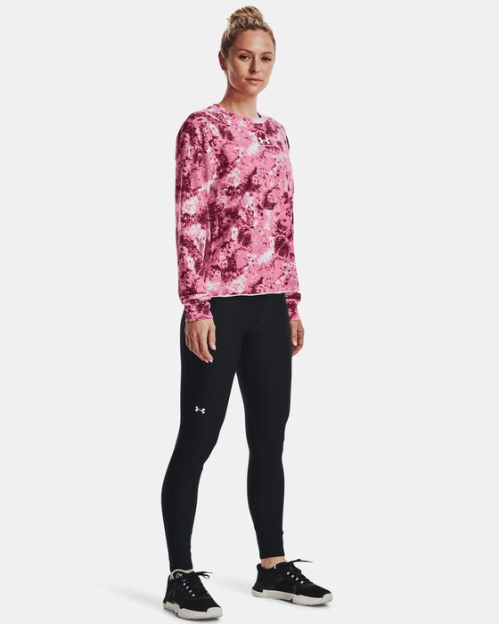 Women's UA Rival Terry Printed Crew image number 2