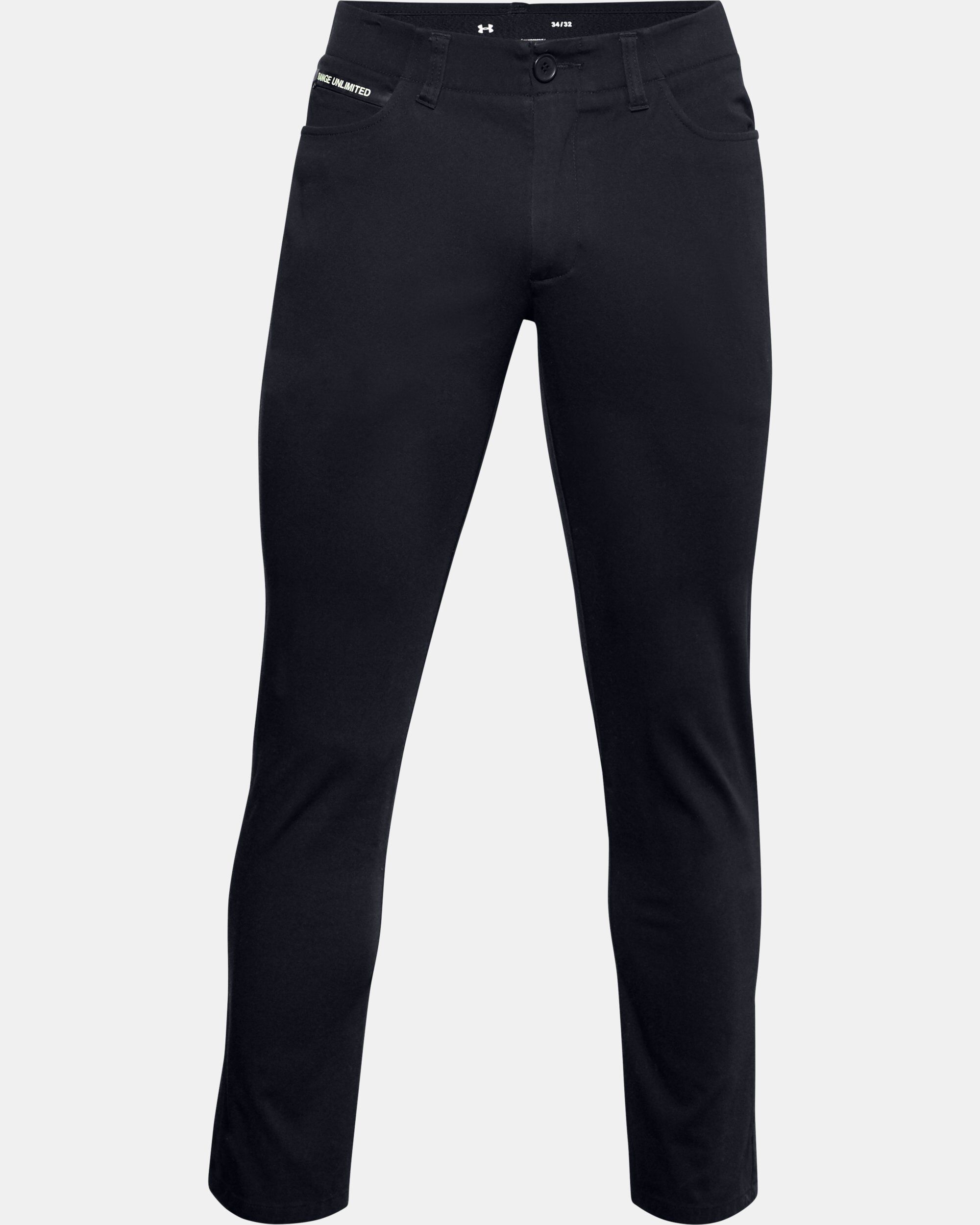 Buy Men s UA Range Unlimited Slim 5 Pocket Tapered Pants Black in Dubai UAE Under Armour