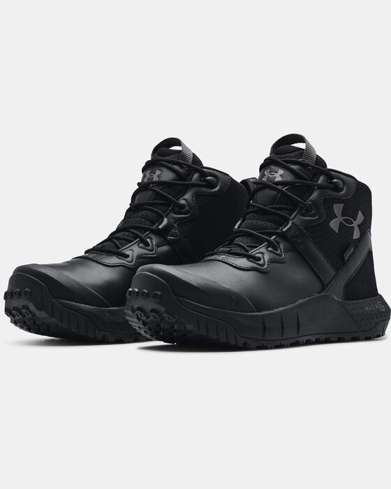 Men's UA Micro G® Valsetz Mid Leather Waterproof Tactical Boots image number 3