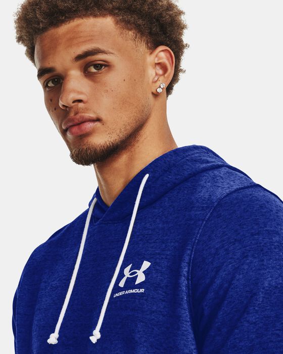 هودي UA رايفل تيري بأكمام قصيرة للرجال image number 3