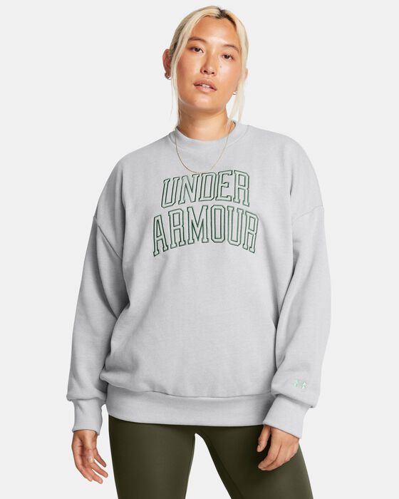 Women's UA Icon Heavyweight Terry Oversized Crew image number 0