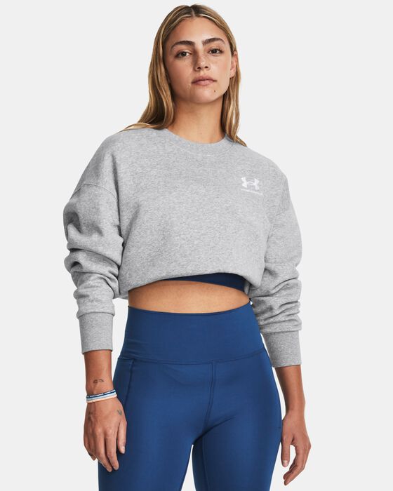 Women's UA Essential Fleece Oversized Crew image number 3