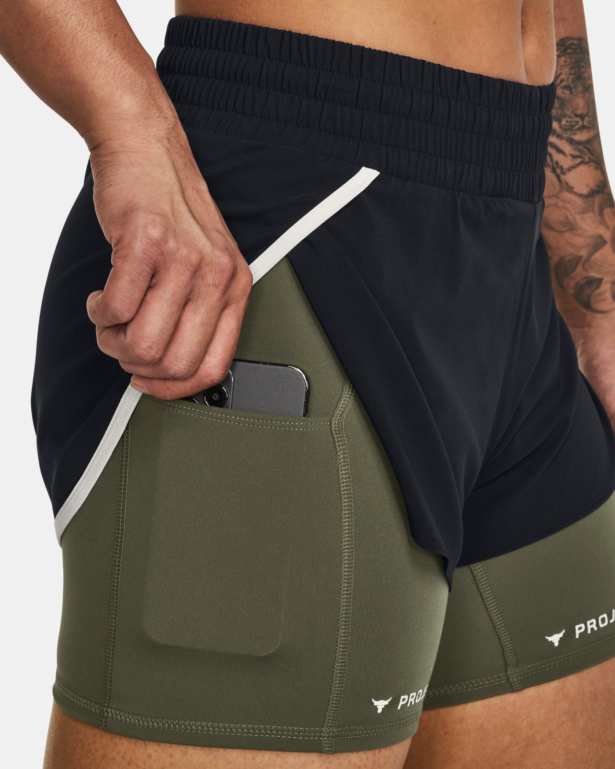 Buy Women s Project Rock Flex Woven Leg Day Shorts Black in Dubai UAE Under Armour
