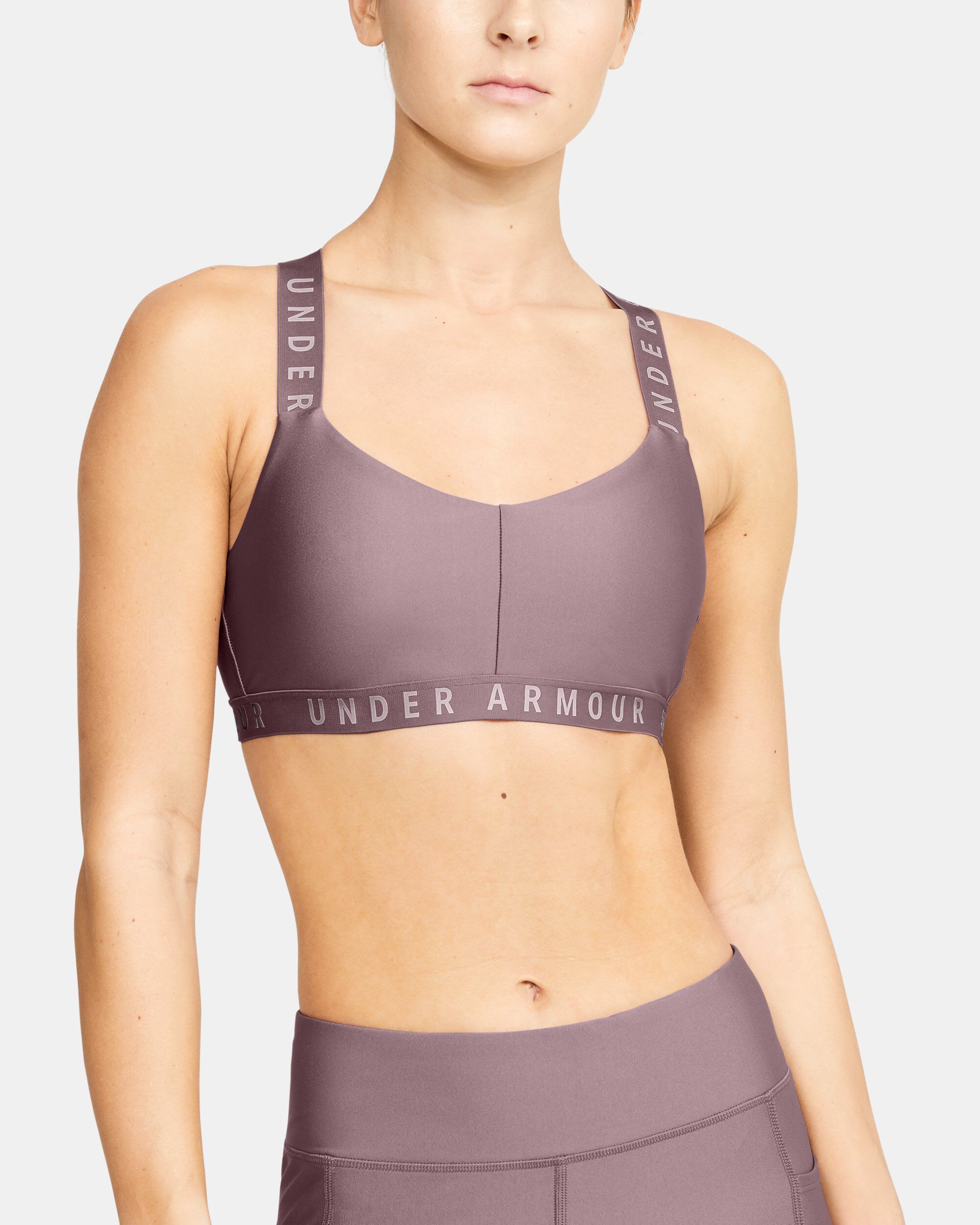 Under armour wordmark strappy sportlette top