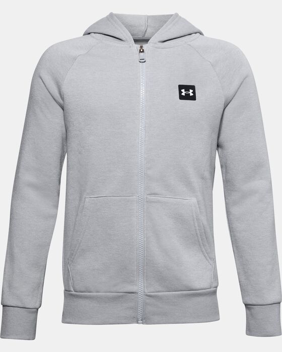 Boys' UA Rival Fleece Full Zip Hoodie image number 0