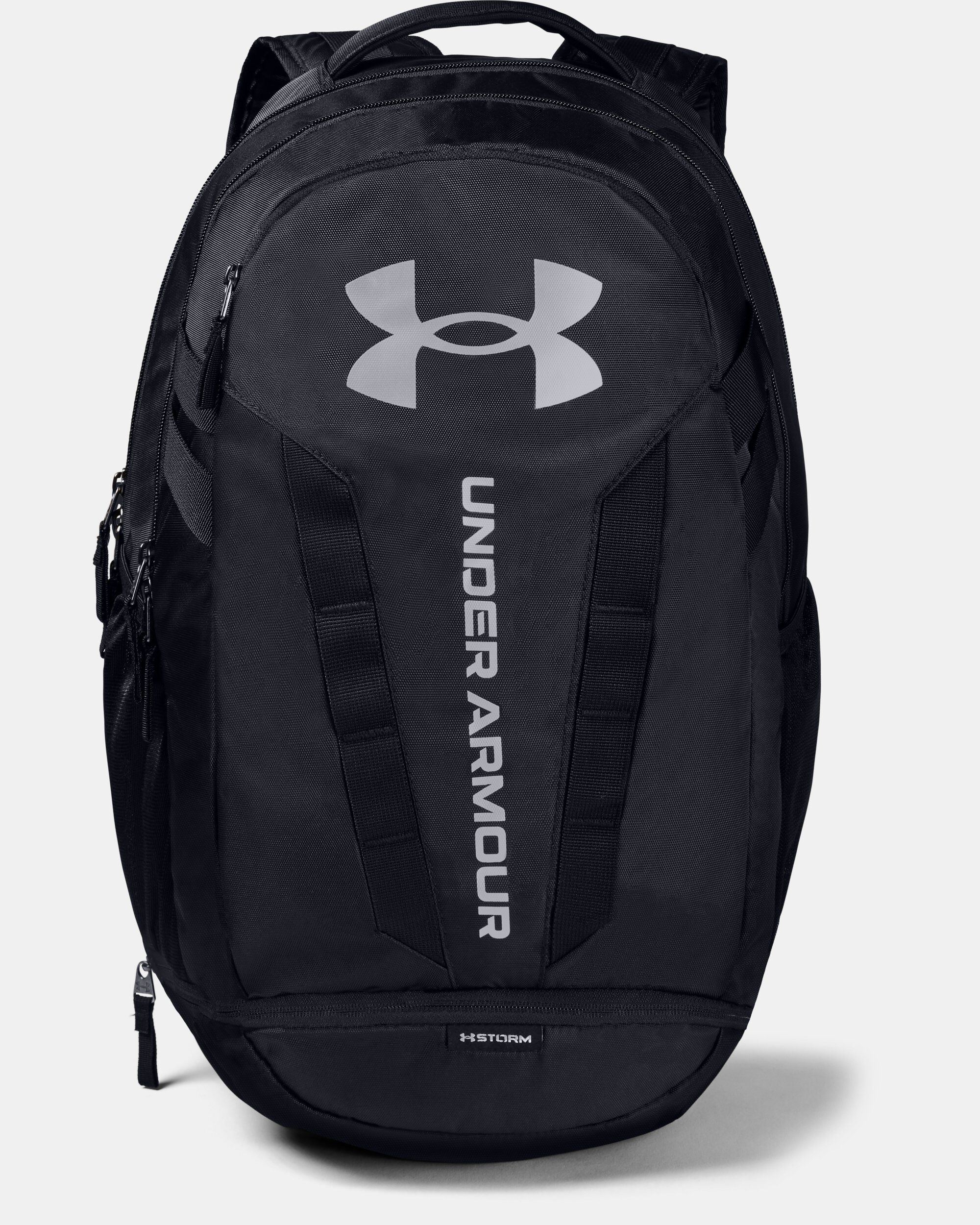 Orange and black shop under armour backpack