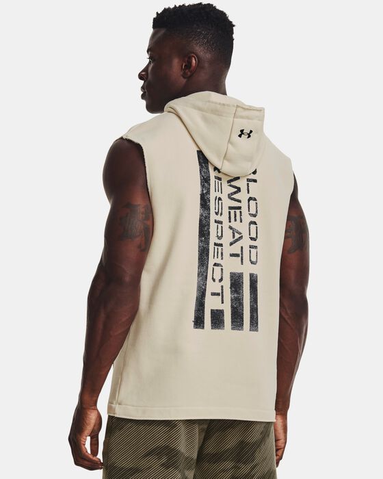 Men's Project Rock Heavyweight Terry Sleeveless Hoodie image number 1