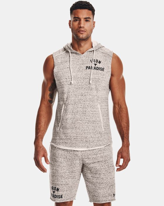 Under armour men's project rock terry iron sleeveless hoodie