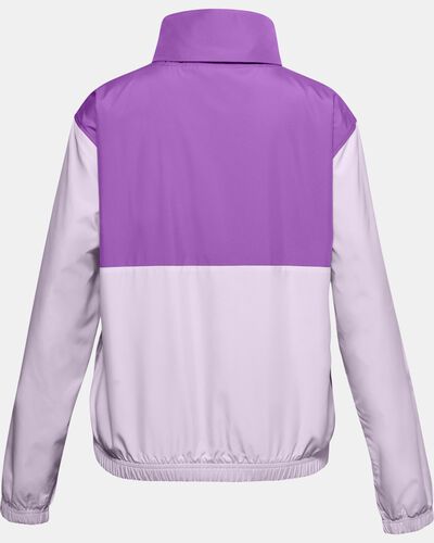 Girls' UA Lined Woven ½ Zip Jacket