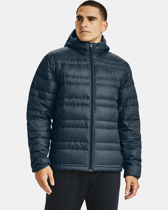Buy Men's UA Armour Down Hooded Jacket Blue in Dubai, UAE Under Armour