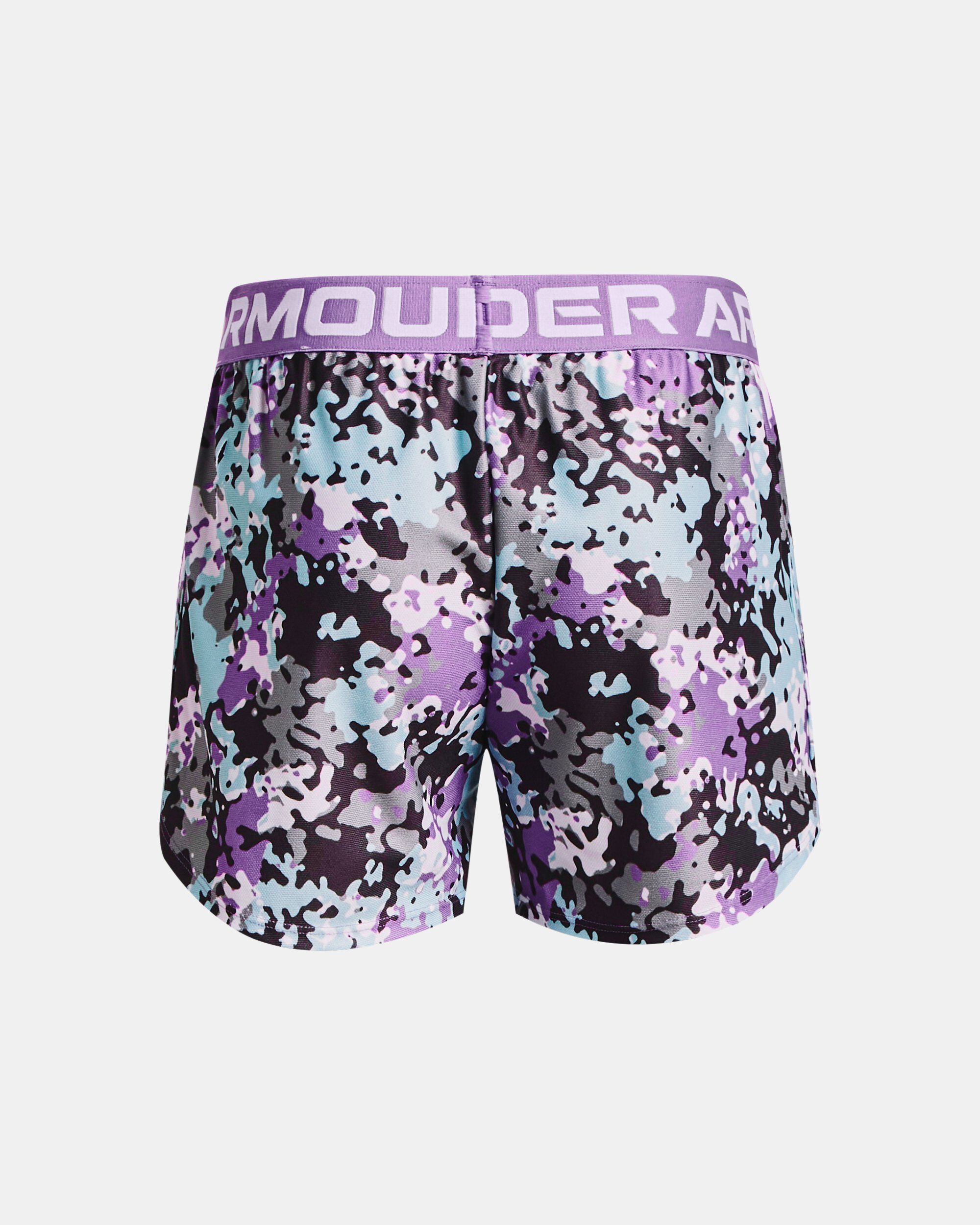 Under Armour Girls UA Play Up Printed Shorts Purple in Dubai UAE