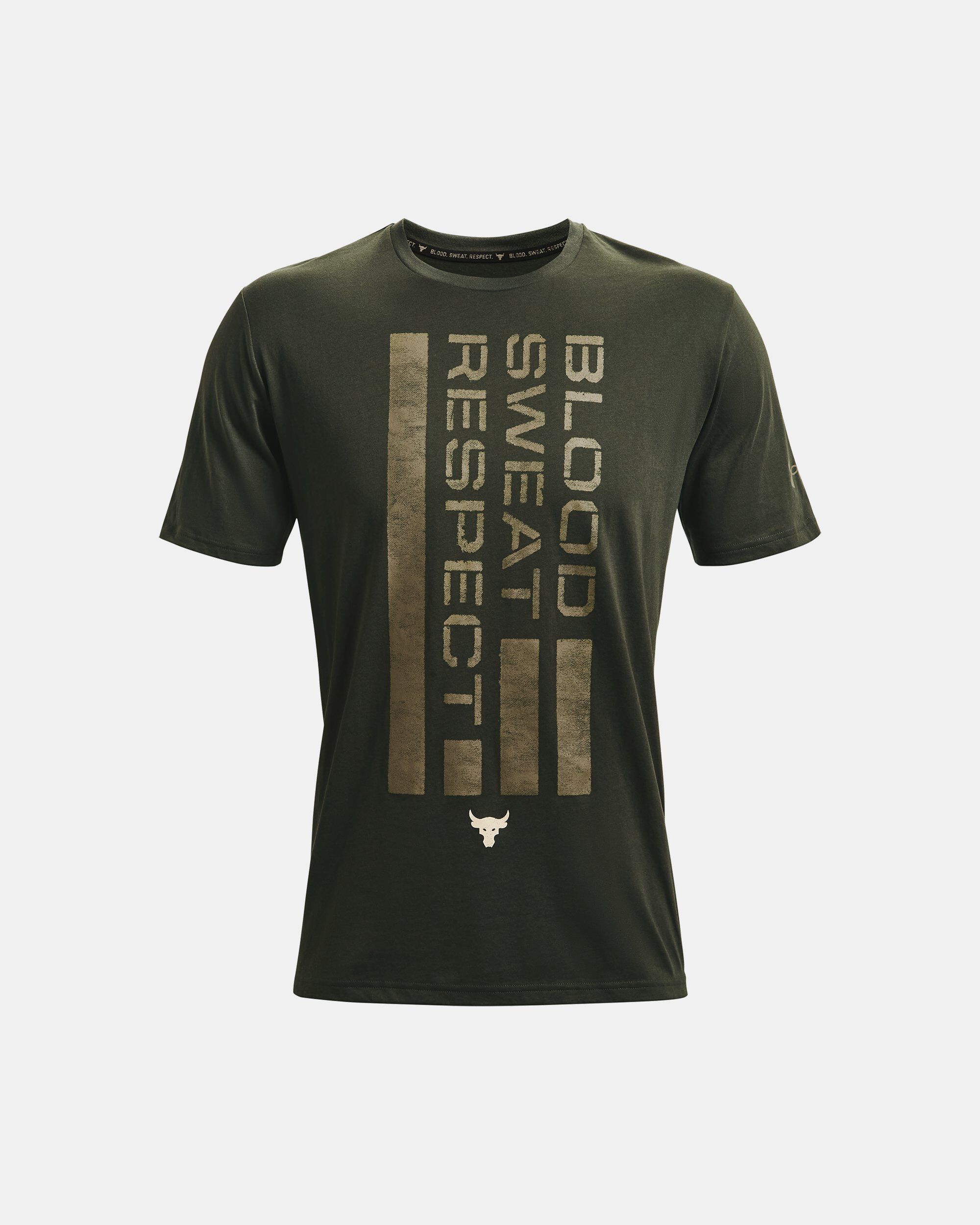 Buy Men s Project Rock BSR Flag Short Sleeve Green in Dubai UAE Under Armour