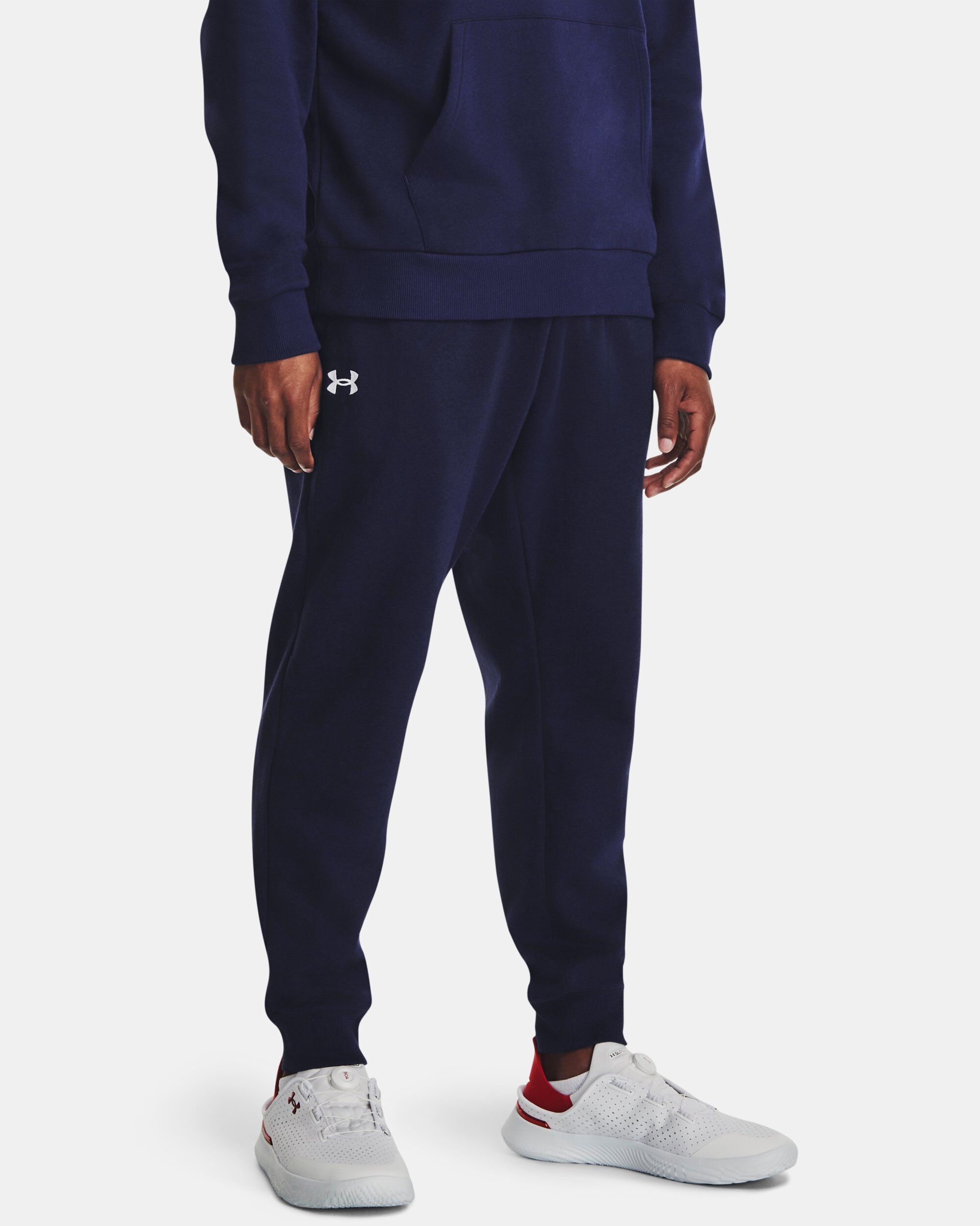 Navy blue fleece joggers best sale