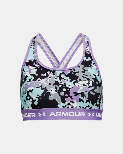 Girls' UA Crossback Printed Sports Bra