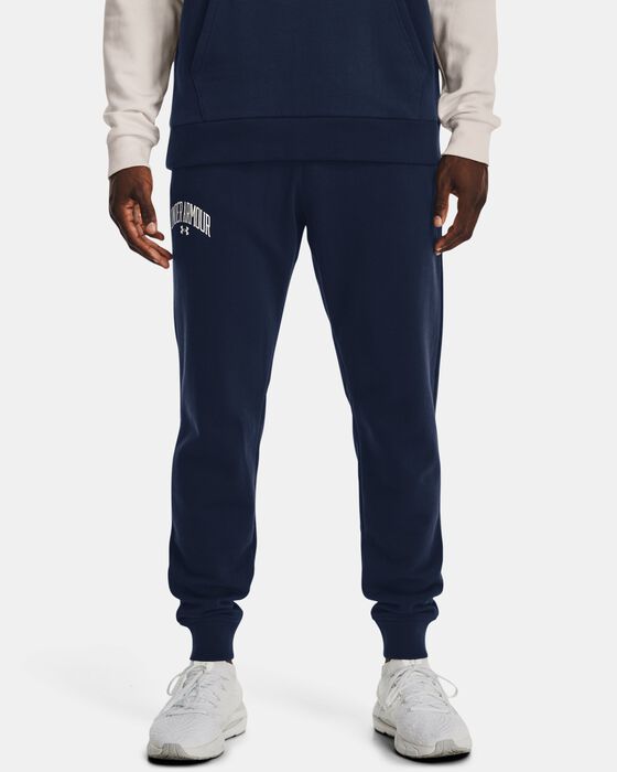 Men's UA Rival Fleece Wordmark Joggers image number 0