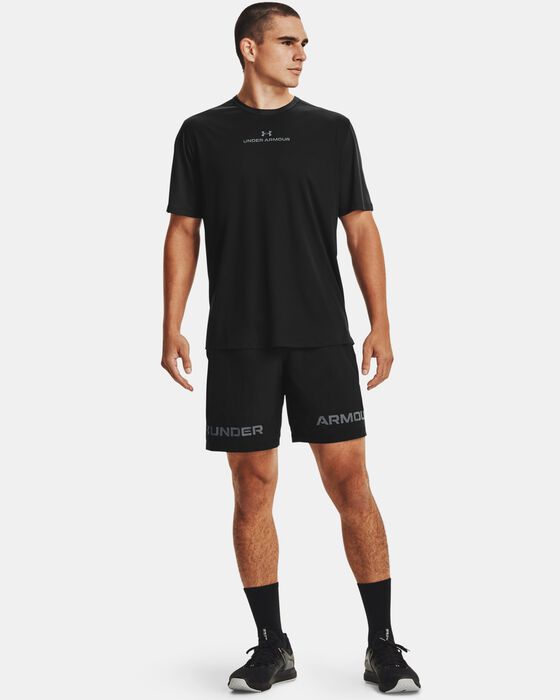 Men's UA Woven Graphic Wordmark Shorts image number 2