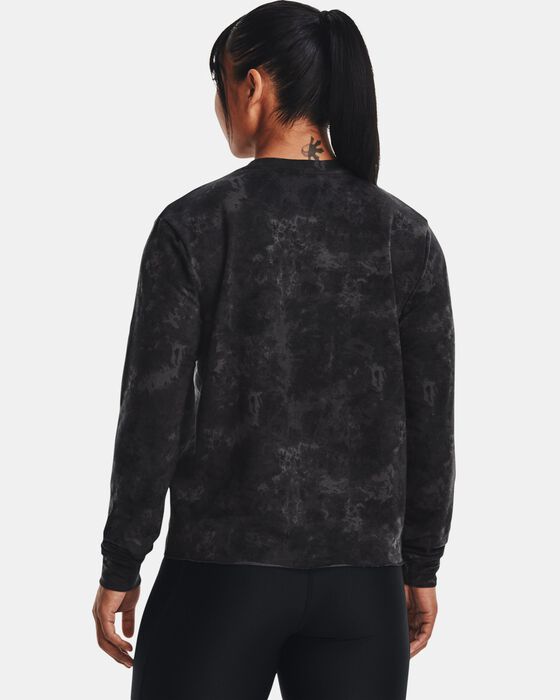 Women's UA Rival Terry Printed Crew image number 1