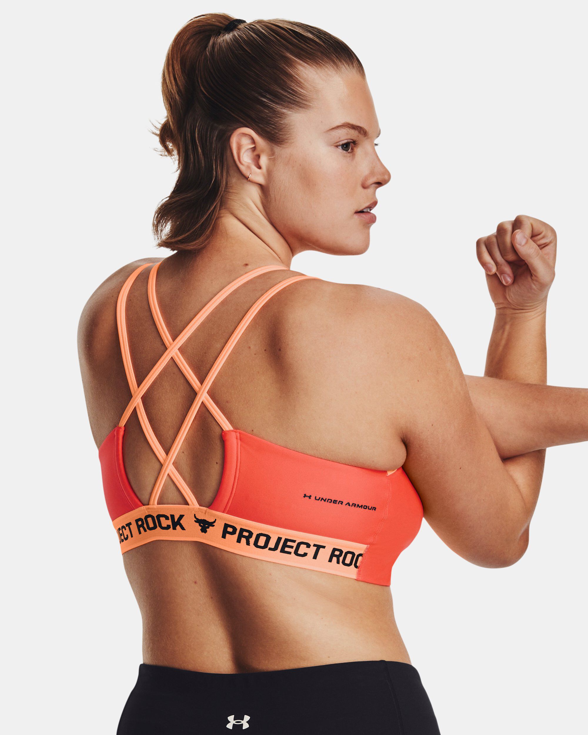 Under armour orange sports bra outlet