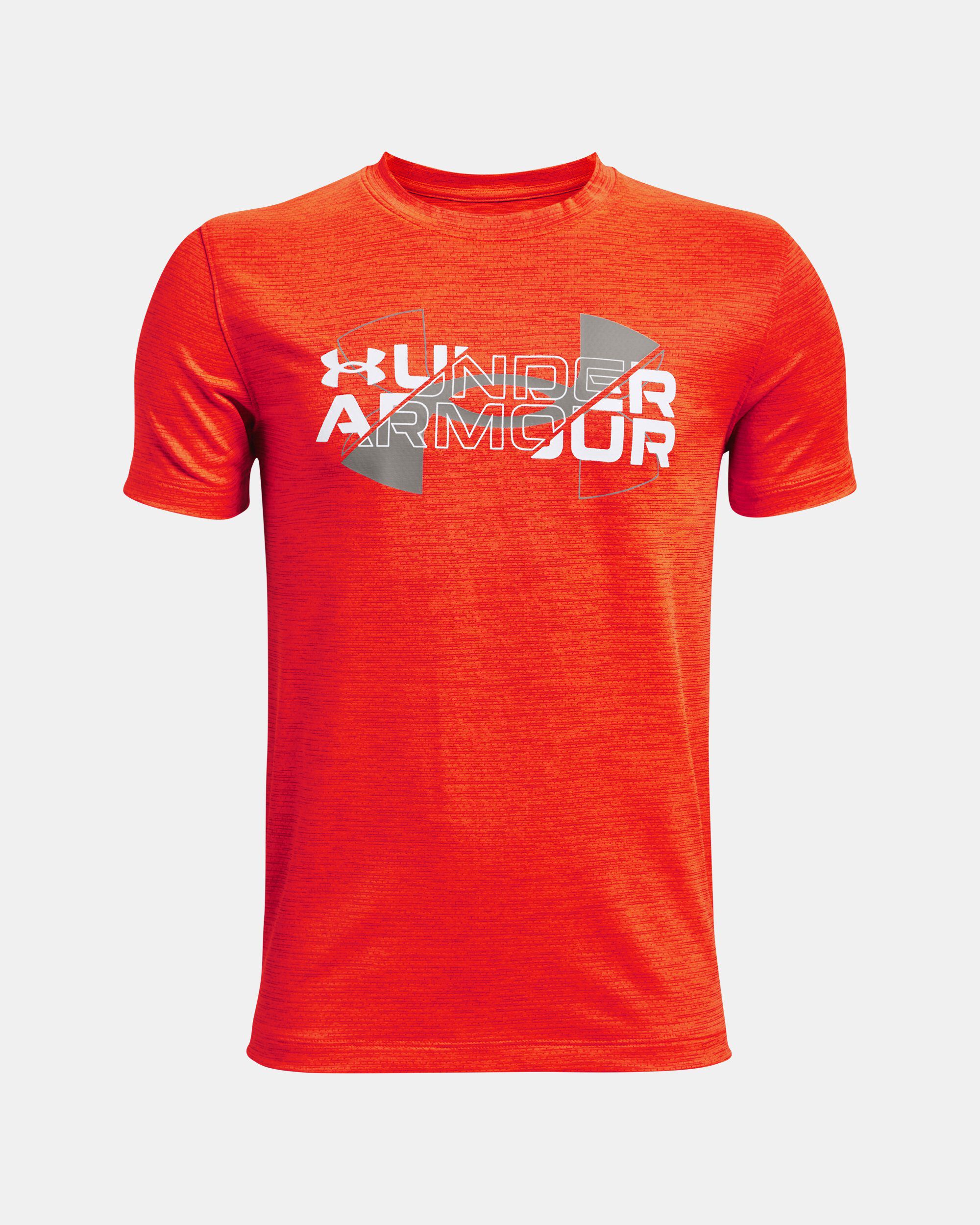 Under Armour Boys UA Vented Short Sleeve Orange in Dubai UAE