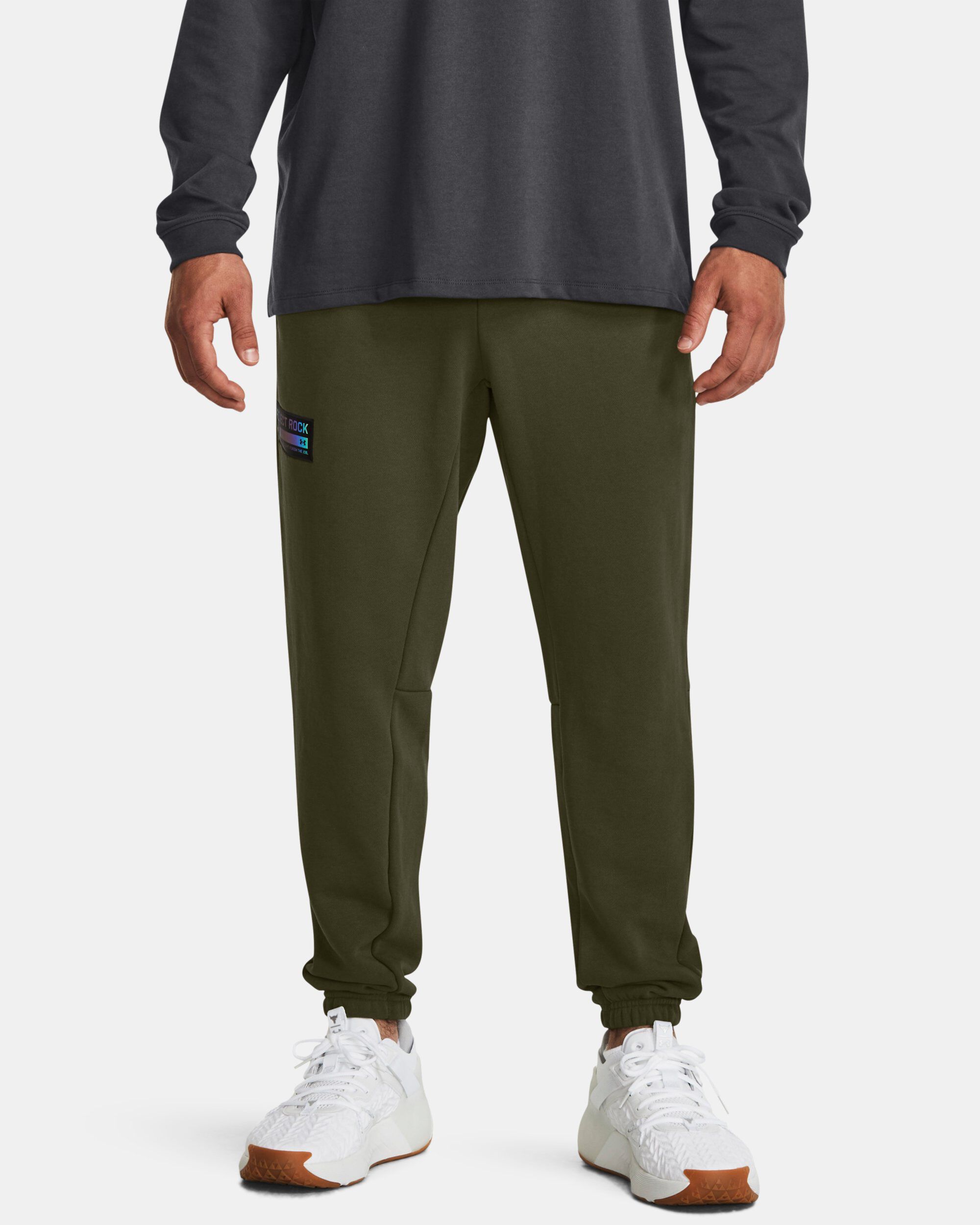 Buy Men s Project Rock Heavyweight Terry Pants Green in Dubai UAE Under Armour