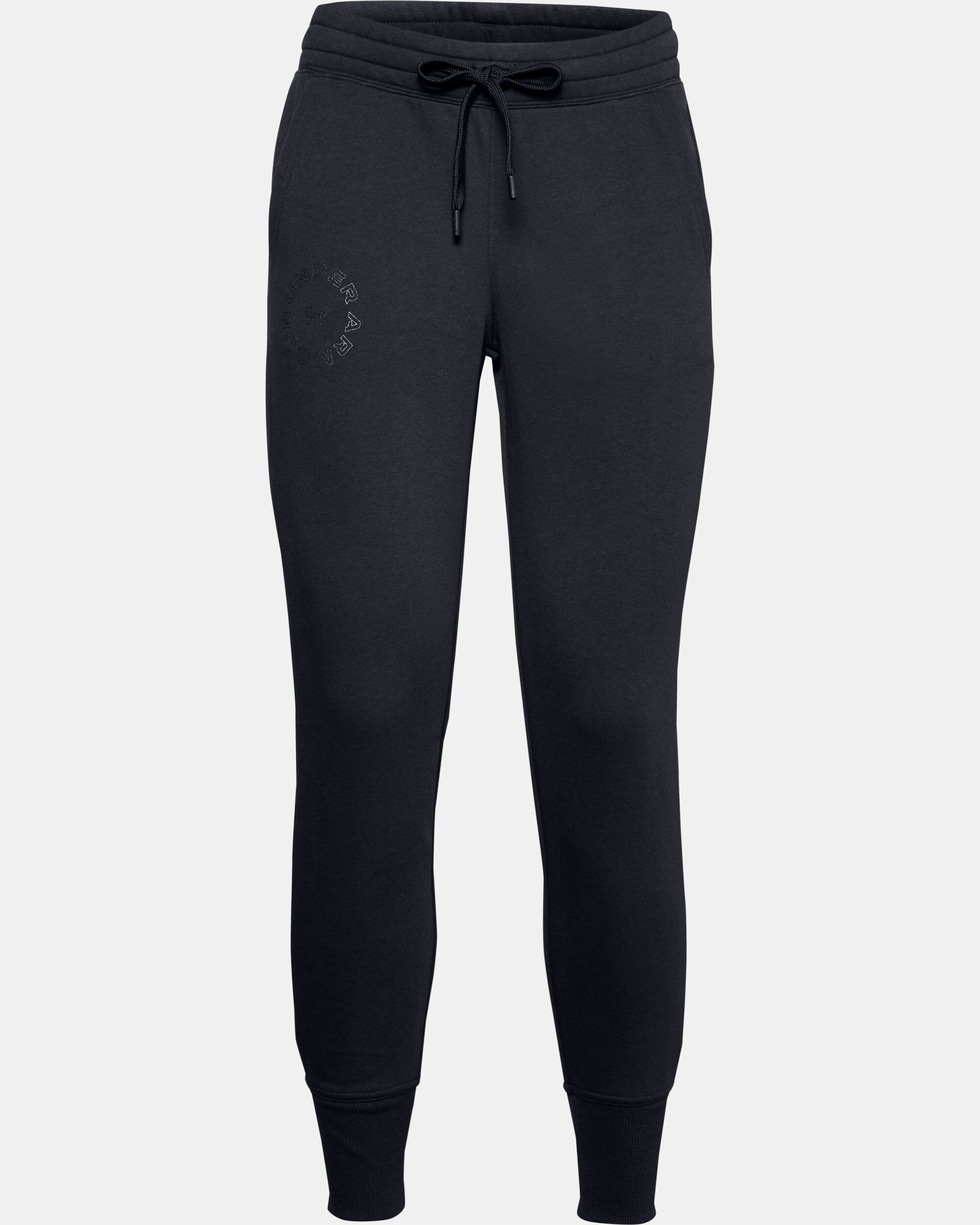 Under Armour Women s UA Rival Fleece Metallic Joggers Black in