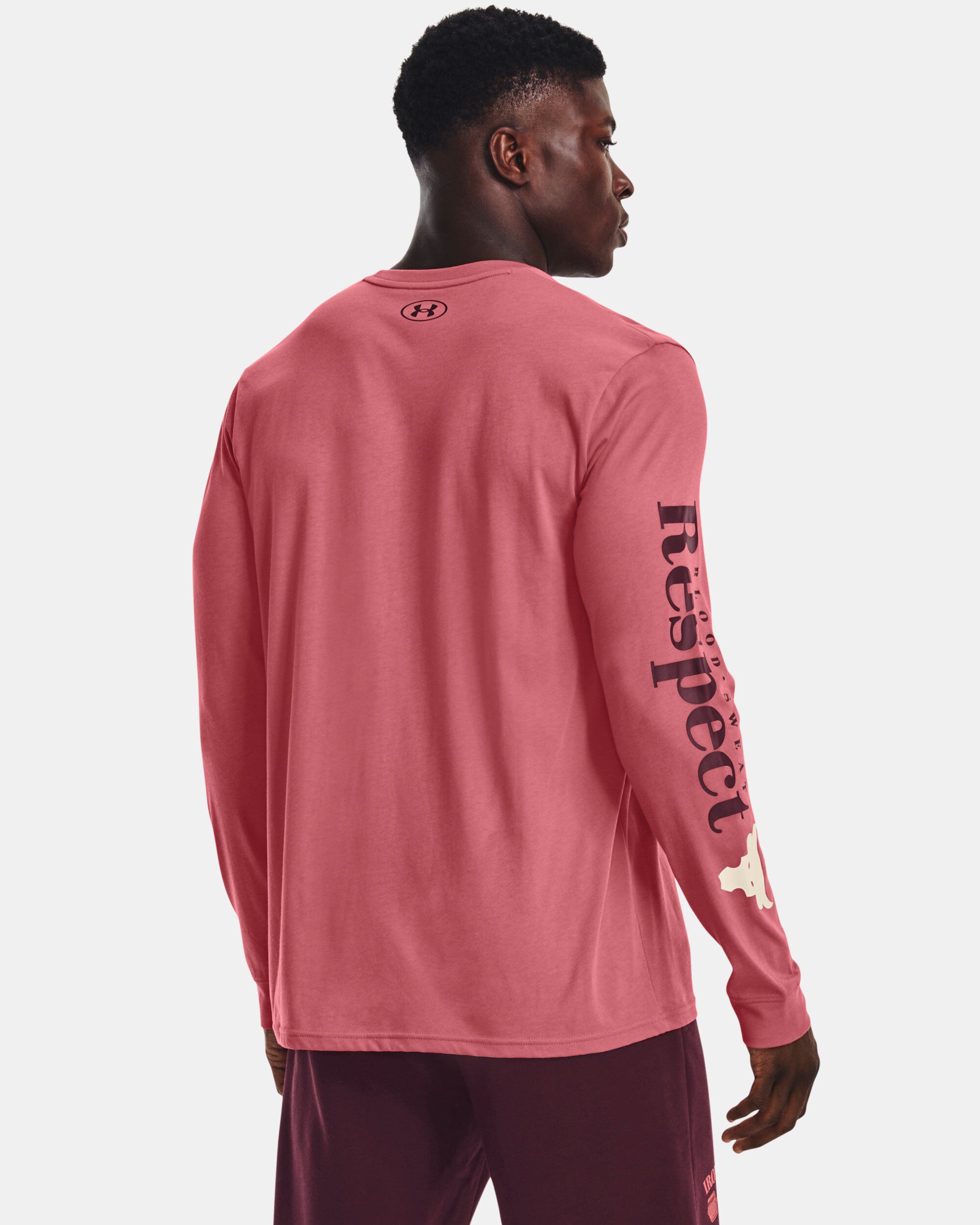Under armour t shirts men pink on sale