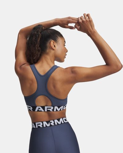 Women's HeatGear® Armour Mid Branded Sports Bra