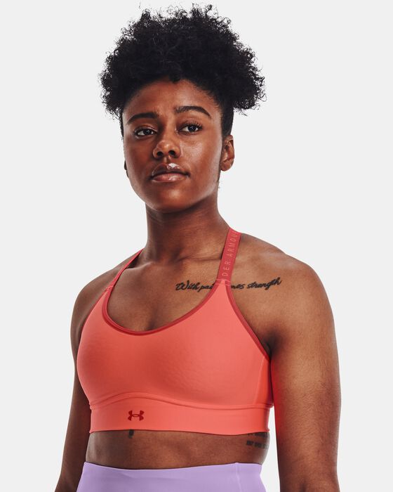 Women's UA Infinity Mid Covered Sports Bra image number 0