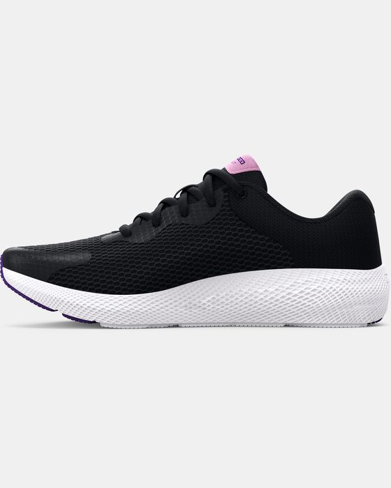 Girls' Grade School UA Charged Pursuit 2 Big Logo Running Shoes image number 1