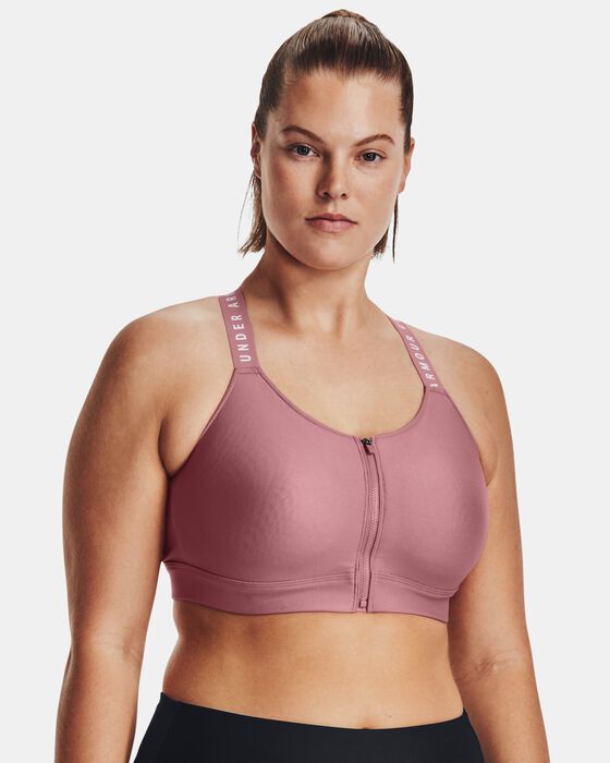 Women's UA Infinity High Zip Sports Bra image number 4