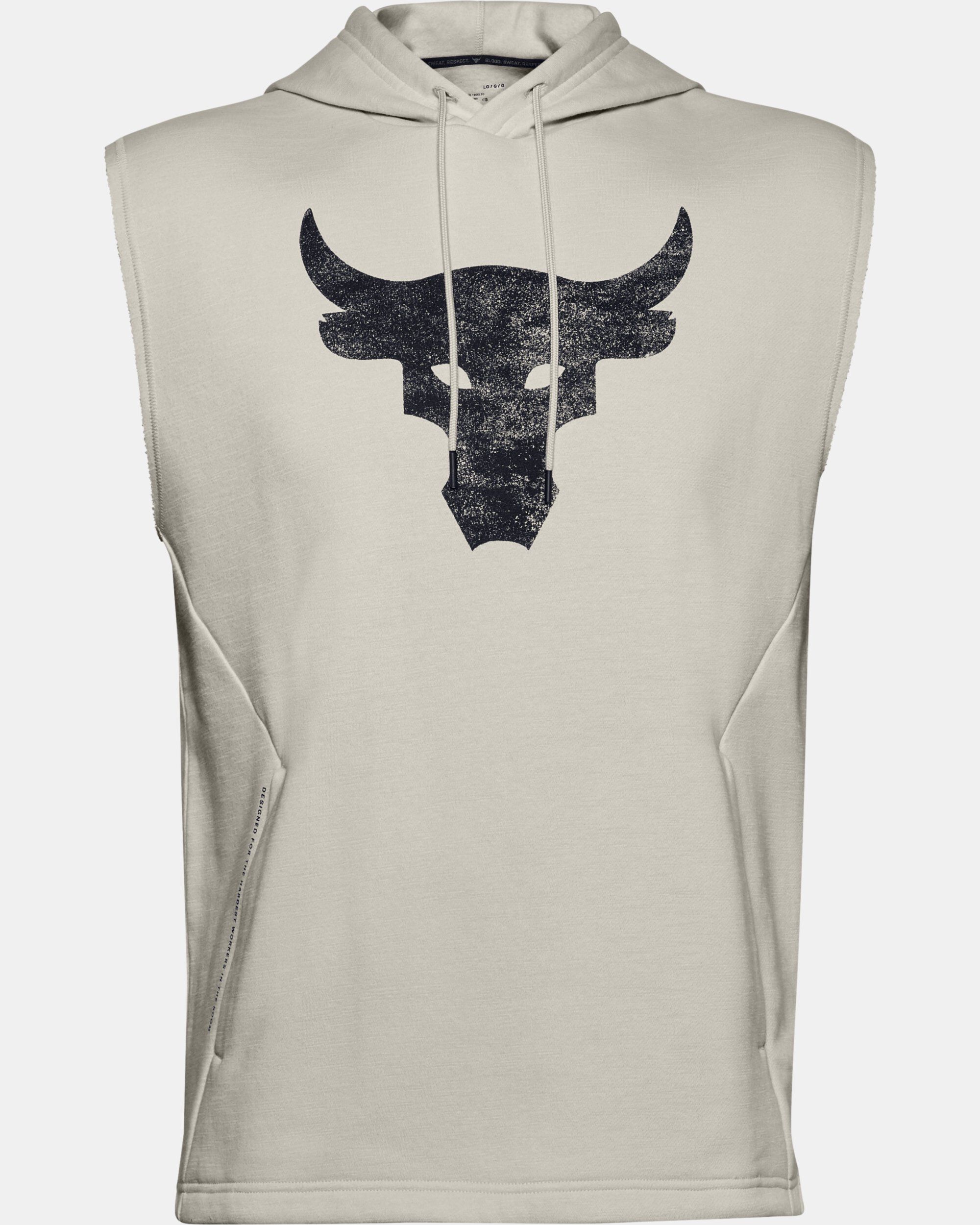 Under Armour Men s Project Rock Charged Cotton Sleeveless Hoodie
