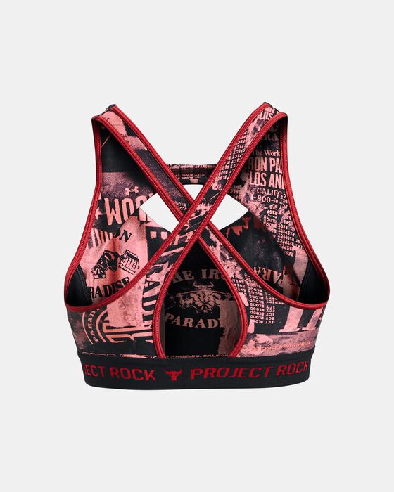 Women's Project Rock Crossback Printed Sports Bra image number 9