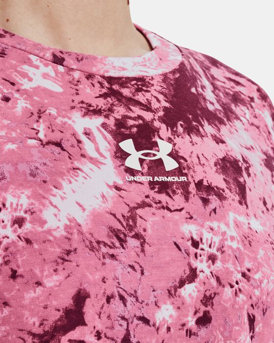 Women's UA Rival Terry Printed Crew image number 3