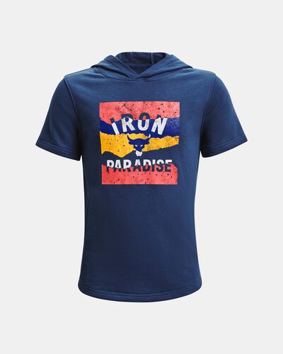 Boys' Project Rock Terry Short Sleeve Hoodie