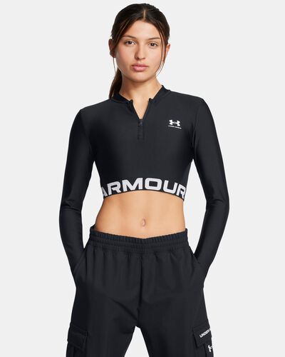 Women's HeatGear® Rib ¼ Zip Long Sleeve