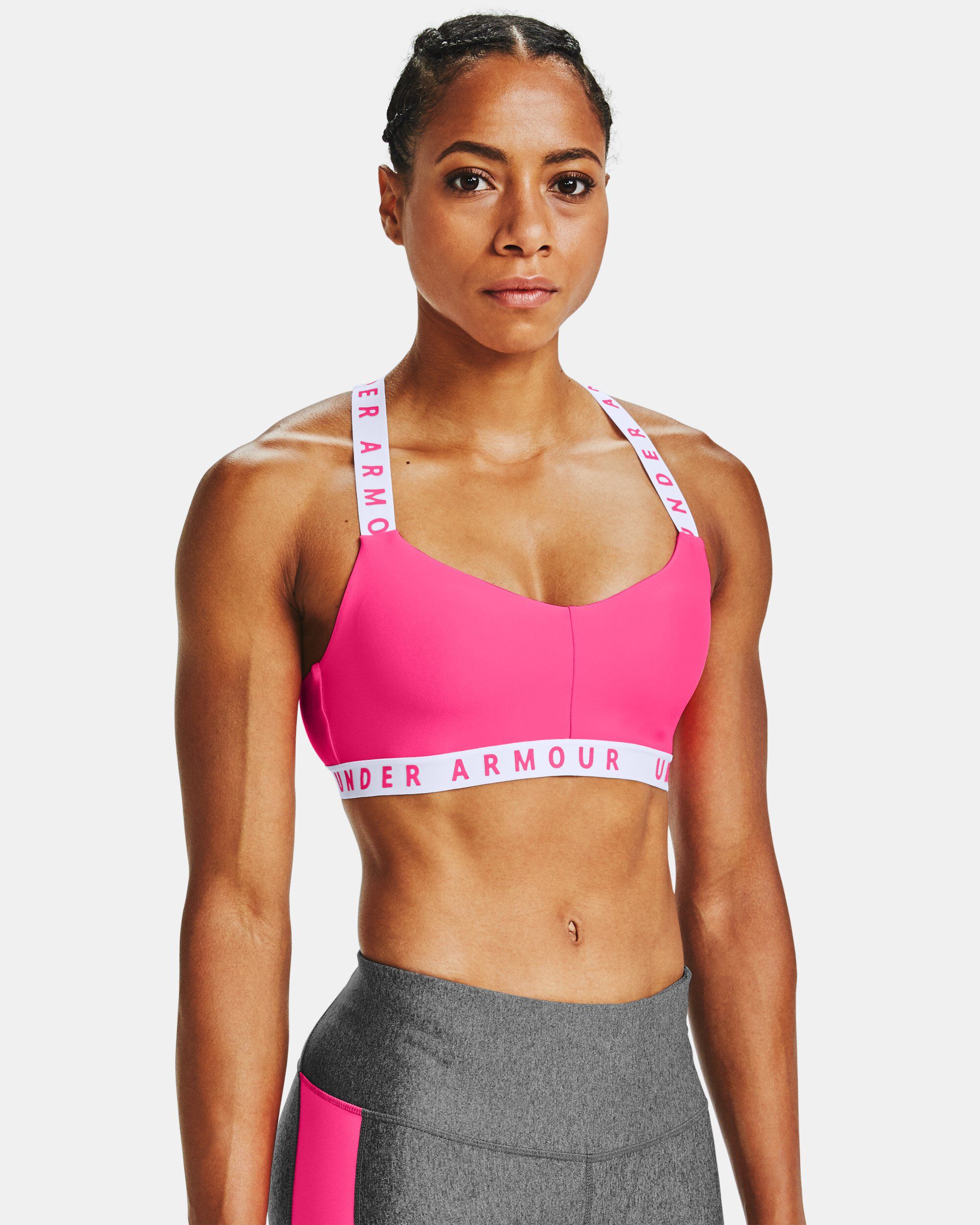 Buy Women s UA Wordmark Strappy Sportlette Pink in Dubai UAE Under Armour