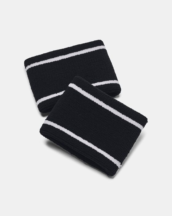 Unisex UA Striped Performance Terry 2-Pack Wristbands image number 1