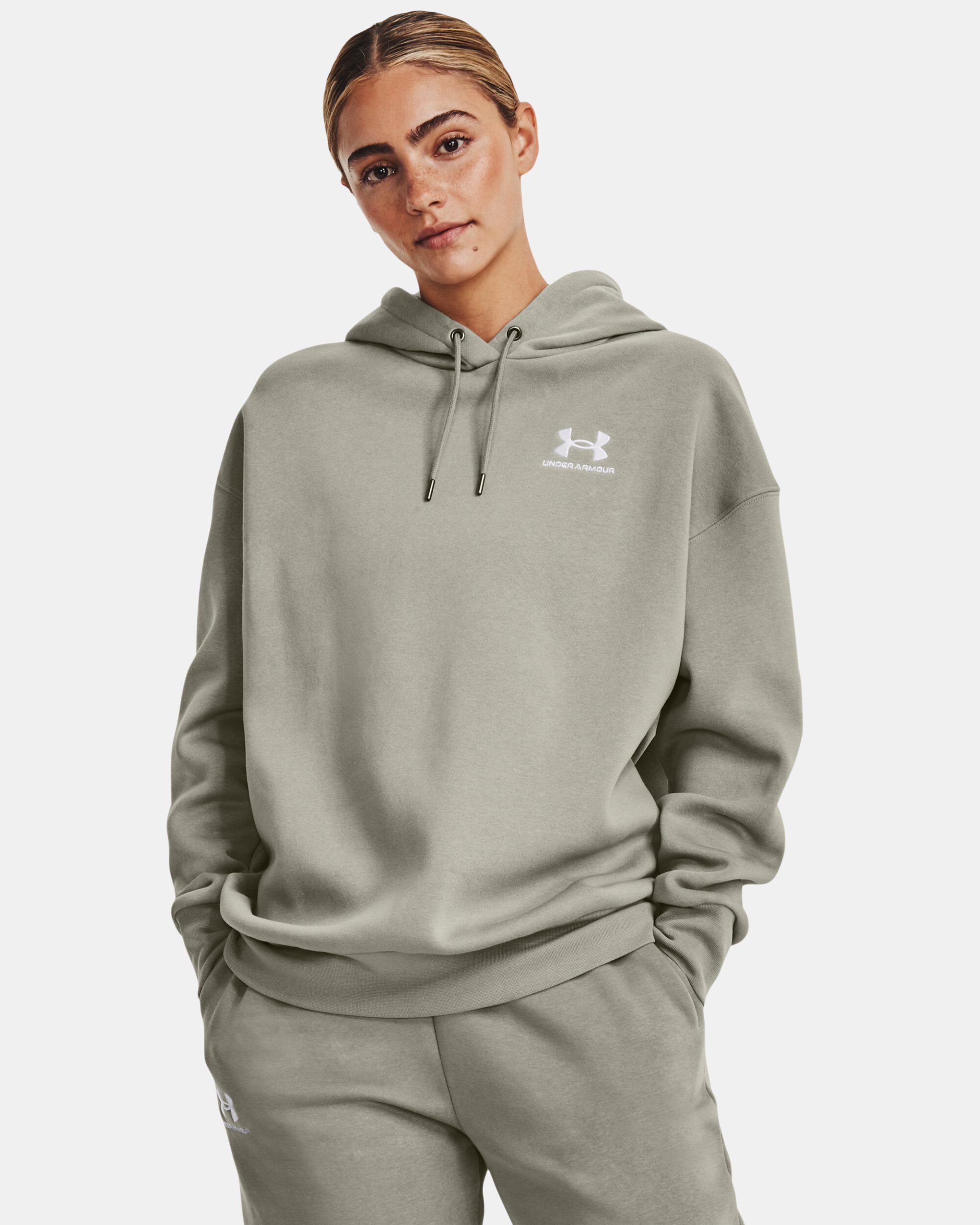 Under Armour Women s UA Essential Fleece Oversized Hoodie Green in